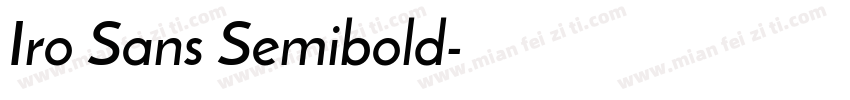 Iro Sans Semibold字体转换